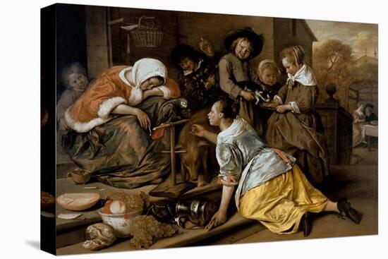 The Effects of Intemperance, circa 1663-65-Jan Havicksz. Steen-Stretched Canvas