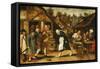 The Egg Dance-Pieter Bruegel the Elder-Framed Stretched Canvas