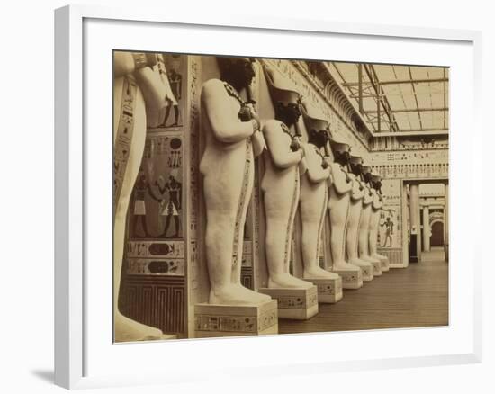 The Egypt Court and the Facade of the Hall of the Colossi, Crystal Palace, Sydenham, 1854 (B/W Phot-Philip Henry Delamotte-Framed Giclee Print