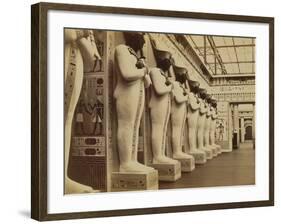 The Egypt Court and the Facade of the Hall of the Colossi, Crystal Palace, Sydenham, 1854 (B/W Phot-Philip Henry Delamotte-Framed Giclee Print