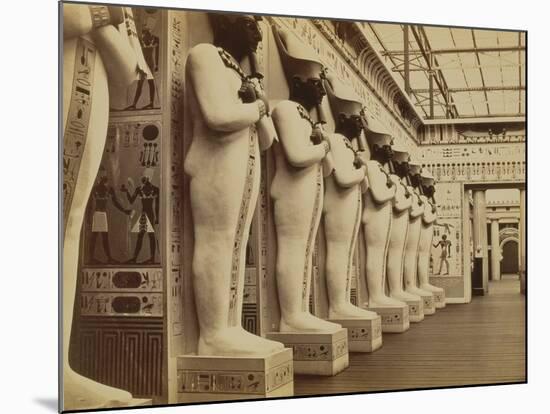 The Egypt Court and the Facade of the Hall of the Colossi, Crystal Palace, Sydenham, 1854 (B/W Phot-Philip Henry Delamotte-Mounted Giclee Print