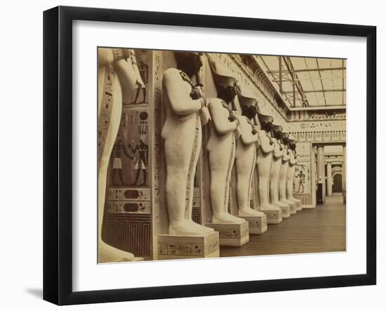 The Egypt Court and the Facade of the Hall of the Colossi, Crystal Palace, Sydenham, 1854 (B/W Phot-Philip Henry Delamotte-Framed Giclee Print