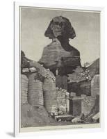 The Egyptian Sphinx at Ghizeh, Near Cairo, with the Excavations in Progress-null-Framed Giclee Print