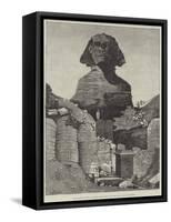 The Egyptian Sphinx at Ghizeh, Near Cairo, with the Excavations in Progress-null-Framed Stretched Canvas