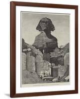 The Egyptian Sphinx at Ghizeh, Near Cairo, with the Excavations in Progress-null-Framed Giclee Print