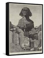 The Egyptian Sphinx at Ghizeh, Near Cairo, with the Excavations in Progress-null-Framed Stretched Canvas