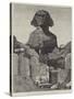 The Egyptian Sphinx at Ghizeh, Near Cairo, with the Excavations in Progress-null-Stretched Canvas