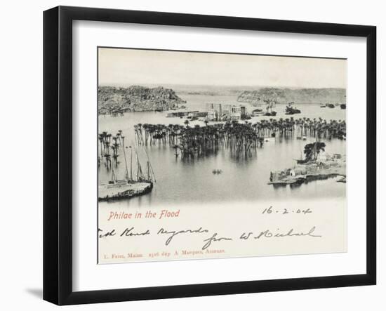 The Egyptian Temple Island of Philae, Egypt Flooded-null-Framed Photographic Print