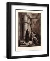 The Egyptians Urge Moses to Depart-Gustave Dore-Framed Giclee Print
