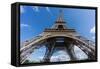 The Eiffel Tower and Montparnasse Tower over Blue Sky-F C G-Framed Stretched Canvas