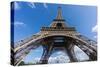 The Eiffel Tower and Montparnasse Tower over Blue Sky-F C G-Stretched Canvas