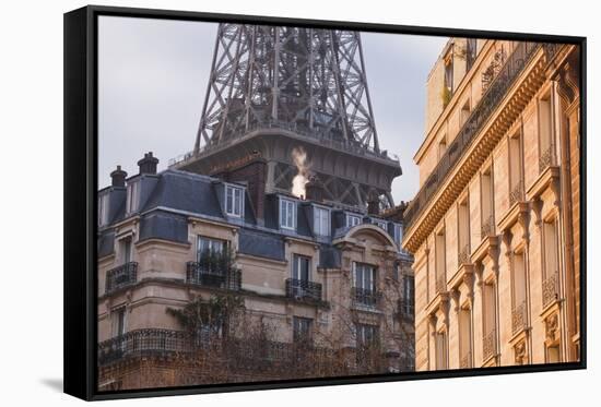 The Eiffel Tower and Typical Parisian Apartments, Paris, France, Europe-Julian Elliott-Framed Stretched Canvas