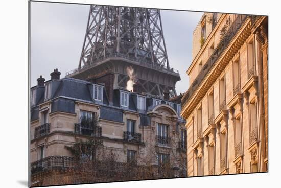 The Eiffel Tower and Typical Parisian Apartments, Paris, France, Europe-Julian Elliott-Mounted Photographic Print