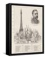 The Eiffel Tower at the Paris Exhibition as Compared with Some of the Highest Buildings in the Worl-null-Framed Stretched Canvas