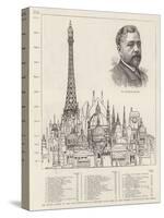 The Eiffel Tower at the Paris Exhibition as Compared with Some of the Highest Buildings in the Worl-null-Stretched Canvas