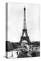 The Eiffel Tower from Trocadero, Paris, 1931-Ernest Flammarion-Stretched Canvas