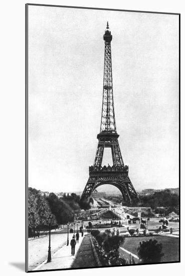 The Eiffel Tower from Trocadero, Paris, 1931-Ernest Flammarion-Mounted Giclee Print