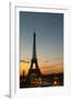 The Eiffel Tower in Paris in early morning, pale blue sky some white clouds-Per Karlsson-Framed Photographic Print