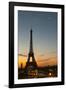 The Eiffel Tower in Paris in early morning, pale blue sky some white clouds-Per Karlsson-Framed Photographic Print