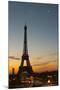 The Eiffel Tower in Paris in early morning, pale blue sky some white clouds-Per Karlsson-Mounted Photographic Print