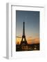 The Eiffel Tower in Paris in early morning, pale blue sky some white clouds-Per Karlsson-Framed Photographic Print