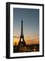 The Eiffel Tower in Paris in early morning, pale blue sky some white clouds-Per Karlsson-Framed Photographic Print