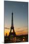 The Eiffel Tower in Paris in early morning, pale blue sky some white clouds-Per Karlsson-Mounted Photographic Print