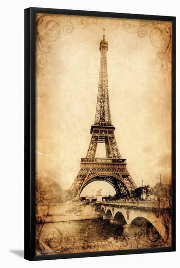 The Eiffel Tower - Rustic-Trends International-Framed Poster