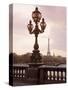 The Eiffel Tower Seen from the Pont Alexandre III at Dusk, Paris, France-Nigel Francis-Stretched Canvas