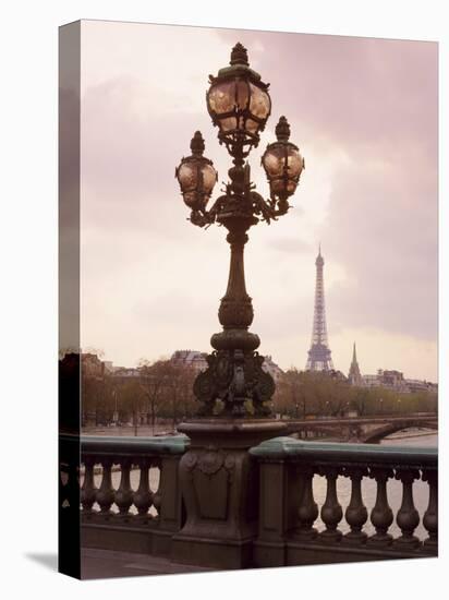 The Eiffel Tower Seen from the Pont Alexandre III at Dusk, Paris, France-Nigel Francis-Stretched Canvas