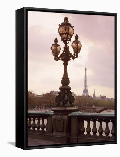 The Eiffel Tower Seen from the Pont Alexandre III at Dusk, Paris, France-Nigel Francis-Framed Stretched Canvas