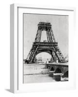 The Eiffel Tower under Construction, Paris, C1888-null-Framed Giclee Print