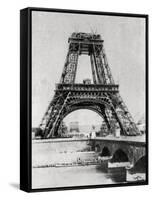 The Eiffel Tower under Construction, Paris, C1888-null-Framed Stretched Canvas