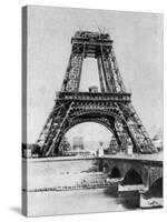 The Eiffel Tower under Construction, Paris, C1888-null-Stretched Canvas