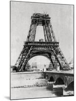 The Eiffel Tower under Construction, Paris, C1888-null-Mounted Giclee Print