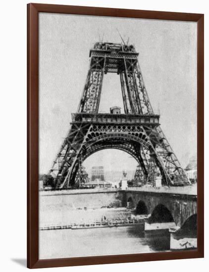 The Eiffel Tower under Construction, Paris, C1888-null-Framed Giclee Print