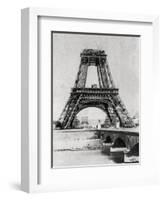 The Eiffel Tower under Construction, Paris, C1888-null-Framed Giclee Print