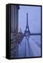 The Eiffel Tower under Rain Clouds, Paris, France, Europe-Julian Elliott-Framed Stretched Canvas