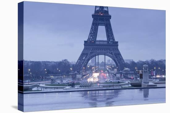 The Eiffel Tower under Rain Clouds, Paris, France, Europe-Julian Elliott-Stretched Canvas