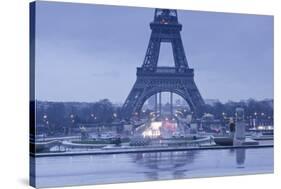 The Eiffel Tower under Rain Clouds, Paris, France, Europe-Julian Elliott-Stretched Canvas