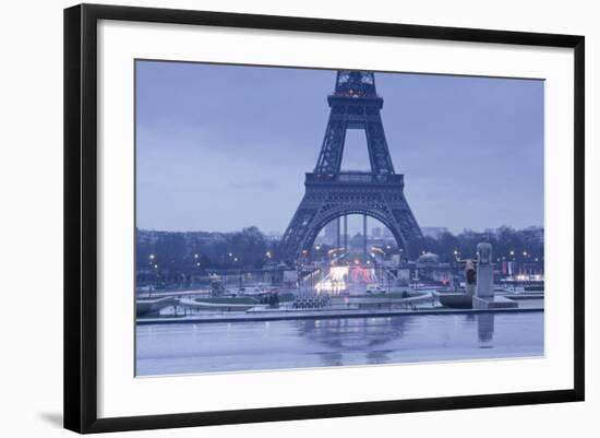 The Eiffel Tower under Rain Clouds, Paris, France, Europe-Julian Elliott-Framed Photographic Print