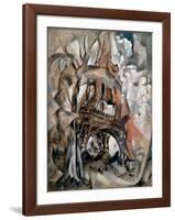 The Eiffel Tower with Trees, 1910-Robert Delaunay-Framed Giclee Print