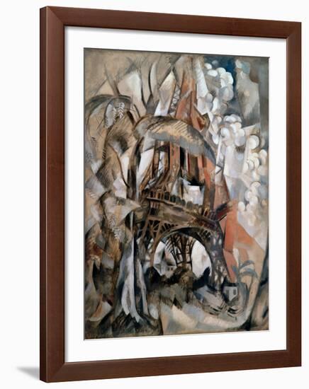 The Eiffel Tower with Trees, 1910-Robert Delaunay-Framed Giclee Print
