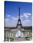 The Eiffel Tower with Water Fountains, Paris, France-Nigel Francis-Stretched Canvas