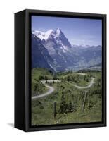 The Eiger, 3970M, Bernese Oberland, Alps, Switzerland-Andrew Sanders-Framed Stretched Canvas