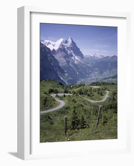 The Eiger, 3970M, Bernese Oberland, Alps, Switzerland-Andrew Sanders-Framed Photographic Print