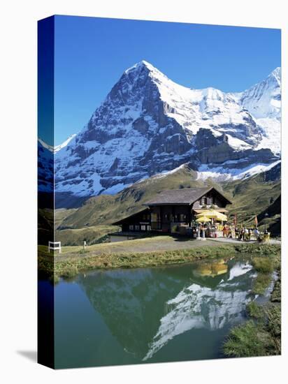 The Eiger, Kleine Scheidegg, Bernese Oberland, Swiss Alps, Switzerland-Hans Peter Merten-Stretched Canvas