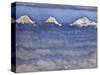 The Eiger, Monch and Jungfrau Peaks Above the Foggy Sea-Ferdinand Hodler-Stretched Canvas