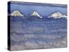 The Eiger, Monch and Jungfrau Peaks Above the Foggy Sea-Ferdinand Hodler-Stretched Canvas