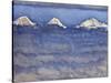 The Eiger, Monch and Jungfrau Peaks Above the Foggy Sea-Ferdinand Hodler-Stretched Canvas